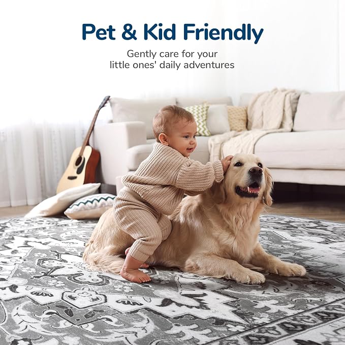 Lessymo 8FT Washable Round Area Rugs - Image 5