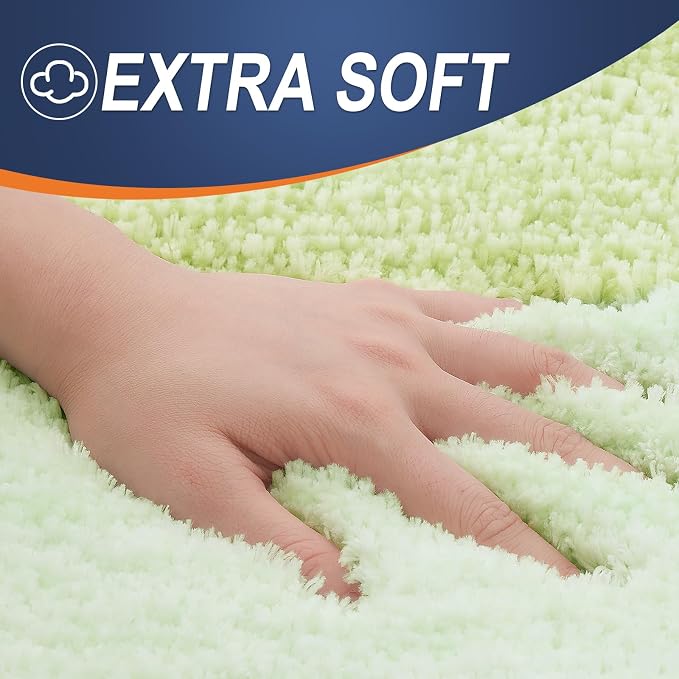 OLANLY Small Bathroom Rugs Mat 24x16, Extra Soft Absorbent Microfiber Bath Rugs - Image 3