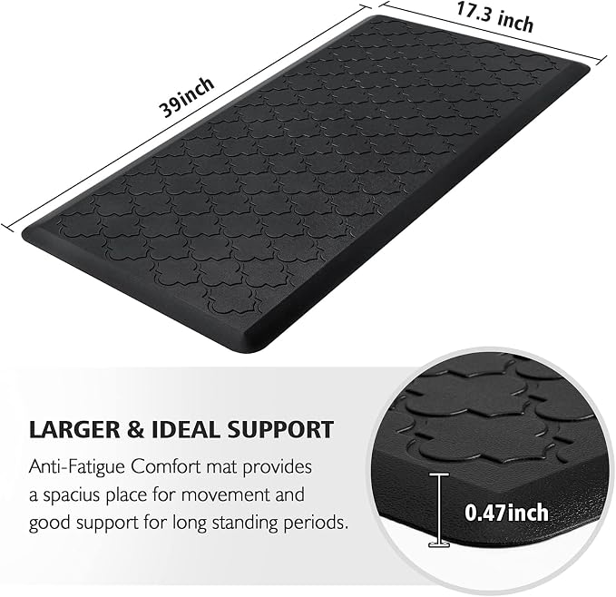 WISELIFE Cushioned Anti Fatigue Floor Mat, Thick Non Slip Water Resistant - Image 2