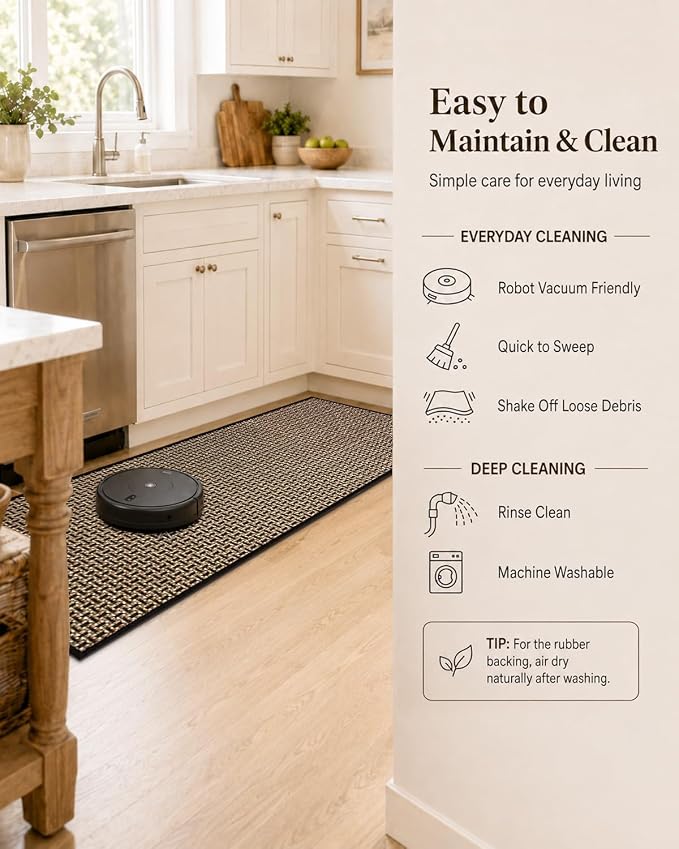 eqivei Kitchen Runner Rug, Island Walkway, Hallway or Laundry Room - Image 6