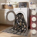 Black Dogs Area Rugs 9x12 Living Room Washable Rug Non Slip Floral Low Pile - Image 6