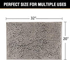 H.VERSAILTEX Chenille Bath Rug Non-Slip Bathroom Rug Shag Shower Mat - Image 2