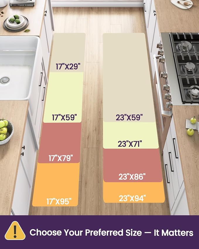DEXI Kitchen Floor Mats Cushioned Anti Fatigue, Long Standing Runner Rug - Image 2