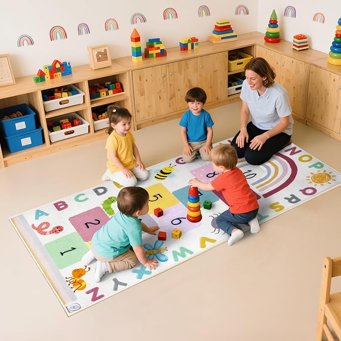 Hopscotch Rug for Kids, Hopscotch Play Mat, ABC Classroom Learning Mat - Image 7