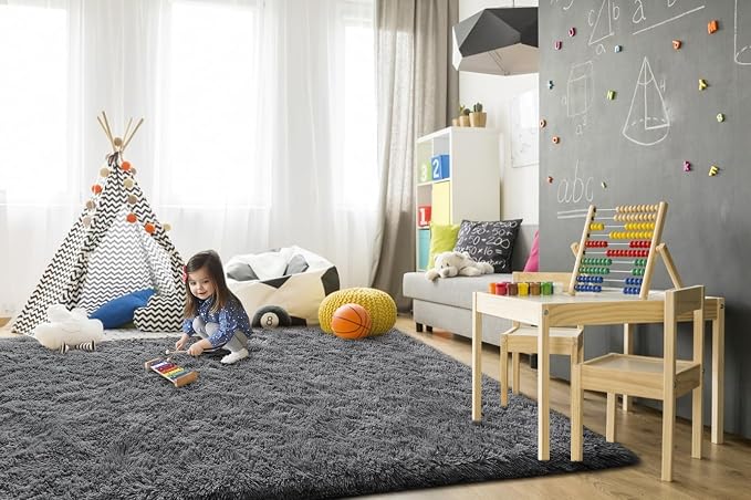 TWINNIS Super Soft Shaggy Rugs Fluffy Carpets, 6x9 Feet, Indoor Modern Plush - Image 4
