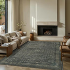 Vintage Area Rugs 5x7, Washable Rugs by Rugxara