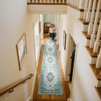 RELEANY Area Rugs Runner 2'x10' Washable Non-Slip, Floral Vintage Distress - Image 2