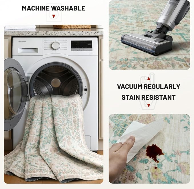 Washable Area Rugs 5'x7', Ultra Soft Carpet - Image 4