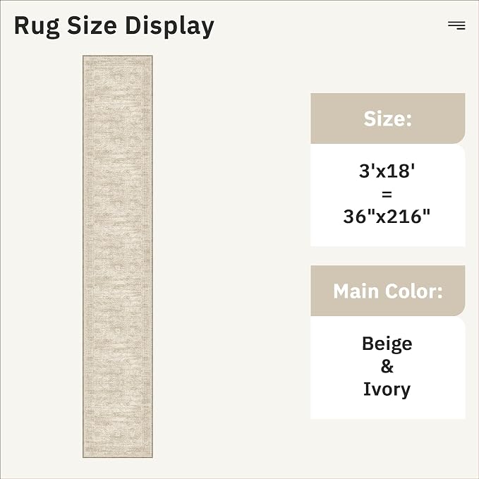 Soalmost Hallway Runner Rug 3x18 - Image 5