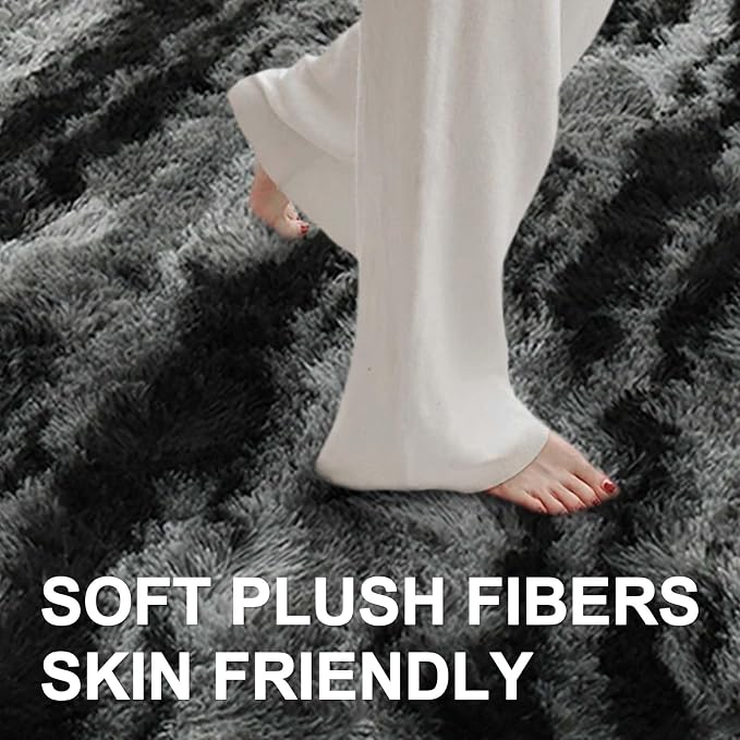 Area Rugs for Living Room, 4x6 Feet Soft Fluffy Shagg Plush Rug High Pile Large - Image 4