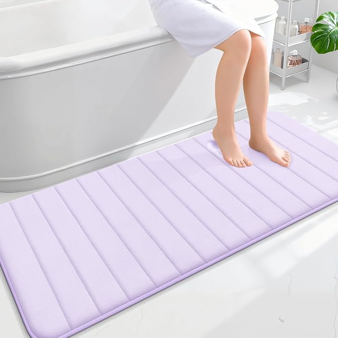 OLANLY Memory Foam Long Bathroom Rugs Runner 59x24, Super Soft Absorbent Bath by OLANLY
