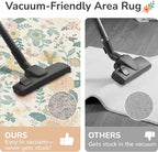 2x6 Area Rugs, Washable Floral Rug, Low Pile Non-Slip Carpet, Flower Rug - Image 2