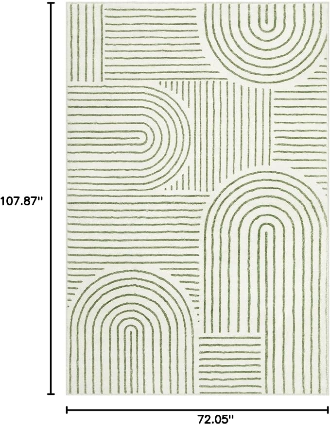 Lahome Abstract 6x9 Area Rugs, Soft Boho Rug - Image 2