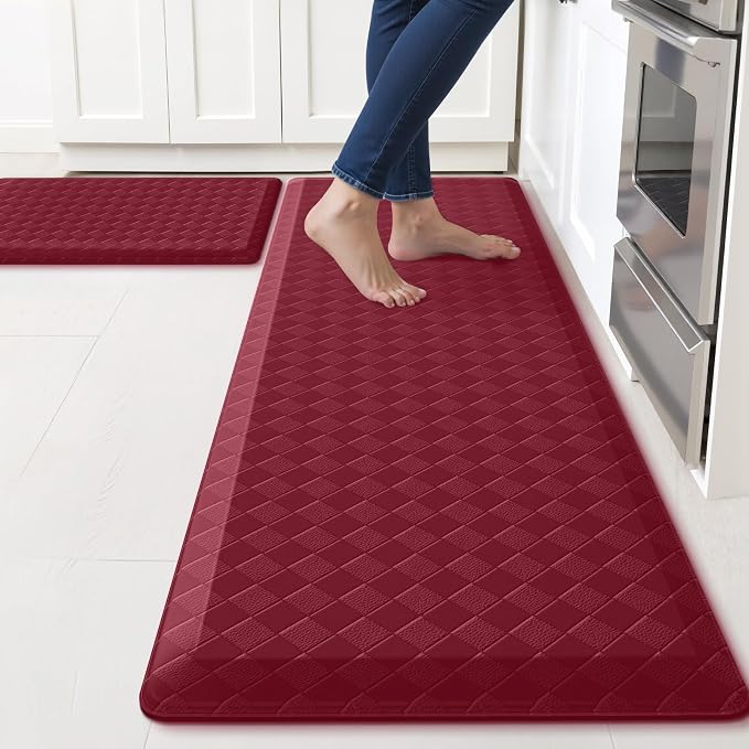 TranquilRelax 4/5 Inch Thick 2-Piece Anti-Fatigue Kitchen Mats, Cushioned by Unknown