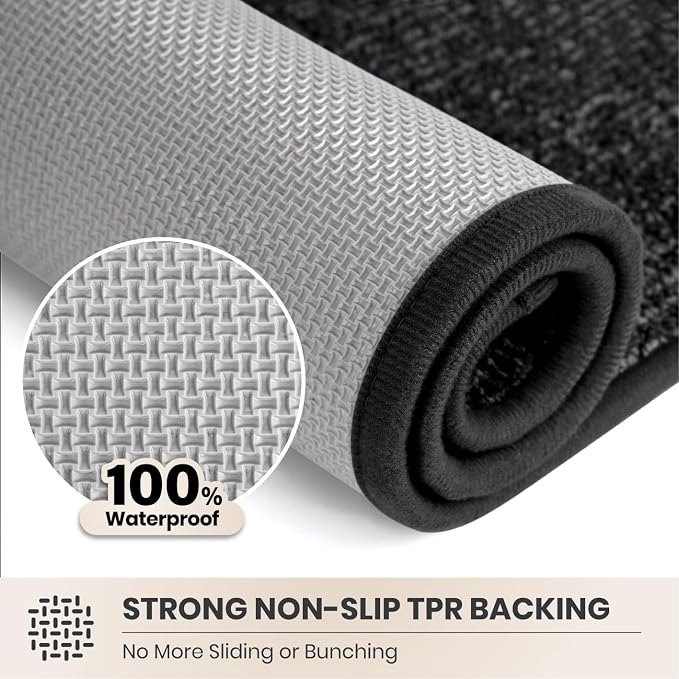 PURRUGS Dirt Trapping Door Mat 24" x 59", Non-Slip Machine Washable Entry Rug - Image 5