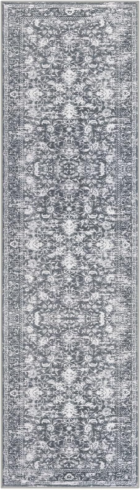 KILOCOCO Hallway Runner 3x10 Rug Runner Printed Vintage Floral Washable Kitchen - Image 9