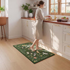 Unirea 2x3 Small Dark Green Washable Cat Area Rug, Door Mat Indoor Entrance Rug - Image 6