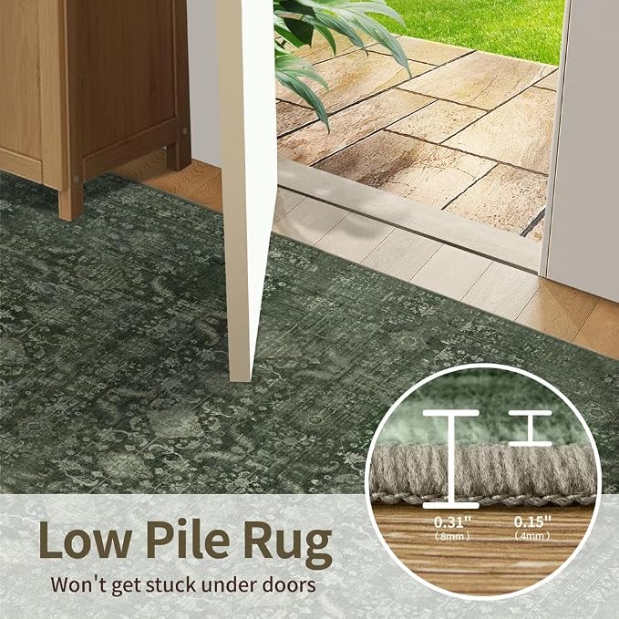 Rugxara 8x10 Area Rugs for Living Room Bedroom, Large Washable Rug, Non Slip & - Image 9