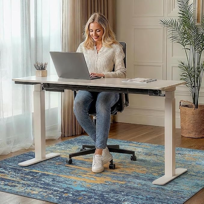 36"x60" Office Chair Mat for Hardwood Tile Floor, Under Desk Carpet Protector - Image 2
