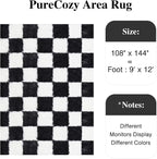 PureCozy Checkered Rug 9x12 for Living Room - Image 2