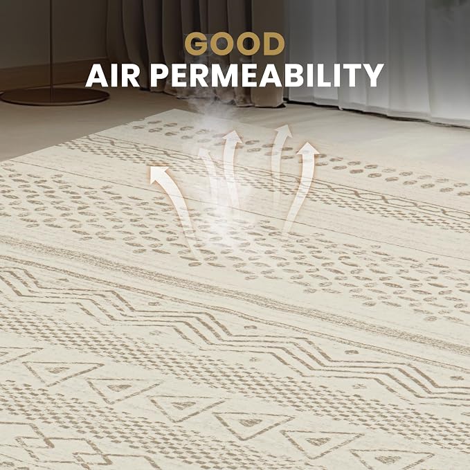 Washable Rugs 8x10 Area Rugs for Living Room- Large Moroccan Rugs for Bedroom - Image 5