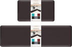 HappyTrends Kitchen Mat, 17.3"x28"+17.3"x60" Chocolate, Cushioned Comfort by HappyTrends