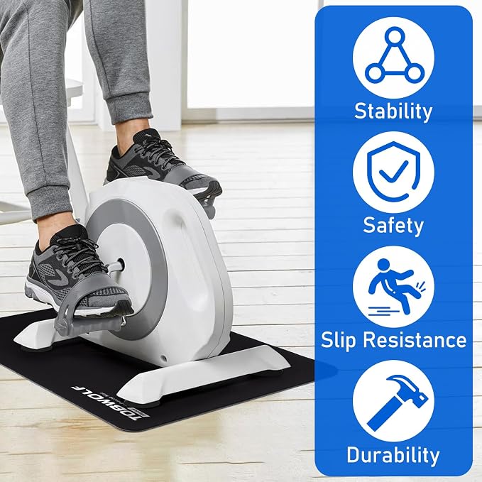 TOBWOLF Non-Slip Workout Mat for Ellipse Leg Exerciser, Ellipse Machine Mat - Image 7