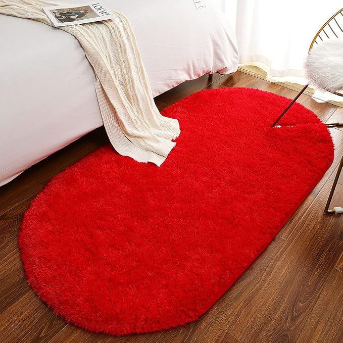 LOCHAS Bedroom Rug 2.6' x 5.3', Soft Oval Throw Rugs Carpet - Image 7