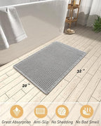 AMOAMI Upgraded Waffle Bath Mat, Super Absorbent Non Slip Bath Mats - Image 2