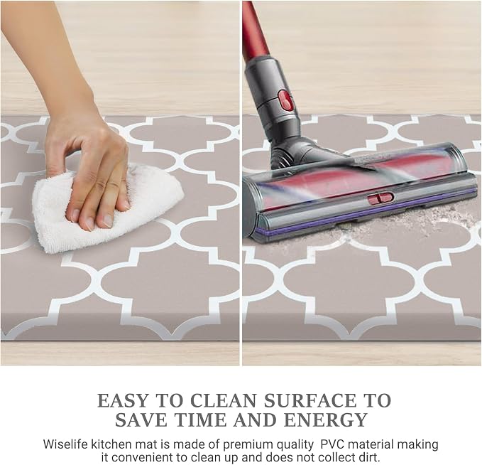 WISELIFE Kitchen Runner Rugs Anti-Fatigue mats, 17.3"x 60", Non Slip Waterproof - Image 5