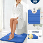 OLANLY Memory Foam Toilet Rugs U Shaped 24x20, Super Soft Absorbent Contour - Image 4