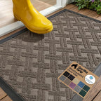 GORILLA GRIP 100% Waterproof All-Season WeatherMAX Doormat, US Designed Natural by Unknown