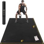 CAMBIVO Large Exercise Mat for Home Workout, Shoe-Friendly, Non-Slip Gym Mat by CAMBIVO