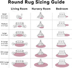 OLANLY Blush Round Rugs for Bedroom - Image 8