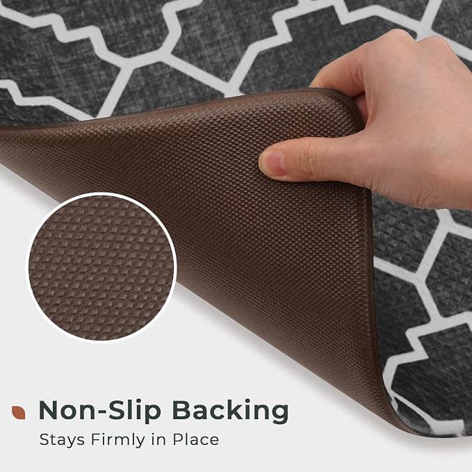 FRESHMINT Kitchen Mat Set of 2, Anti-Fatigue Cushioned Kitchen Mats - Image 5