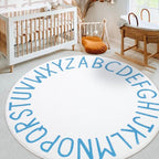 Topotdor Round Kids Play Rug Alphabet Nursery Area Rug Extra Large Soft - Image 9