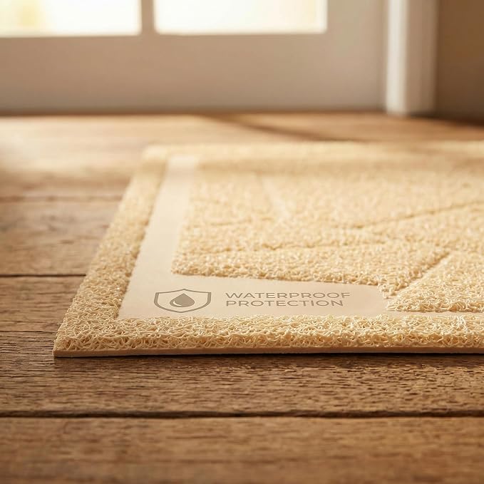 WePet Cat Litter Box Mat, Kitty Premium PVC Pad, Durable Trapping Rug, - Image 6