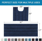 H.VERSAILTEX Bathroom Rugs Bath Rug Set 2 Piece Bathroom Contour Rug Toilet Mat - Image 2