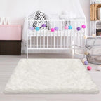 White Fluffy Rug for Bedroom Living Room, 3x5 Furry Cream Area Rug Soft Fuzzy - Image 7