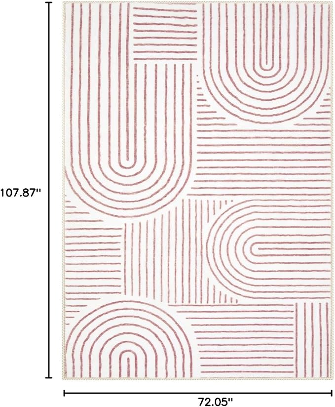 Lahome Abstract 6x9 Area Rugs, Soft Washable Rugs - Image 2