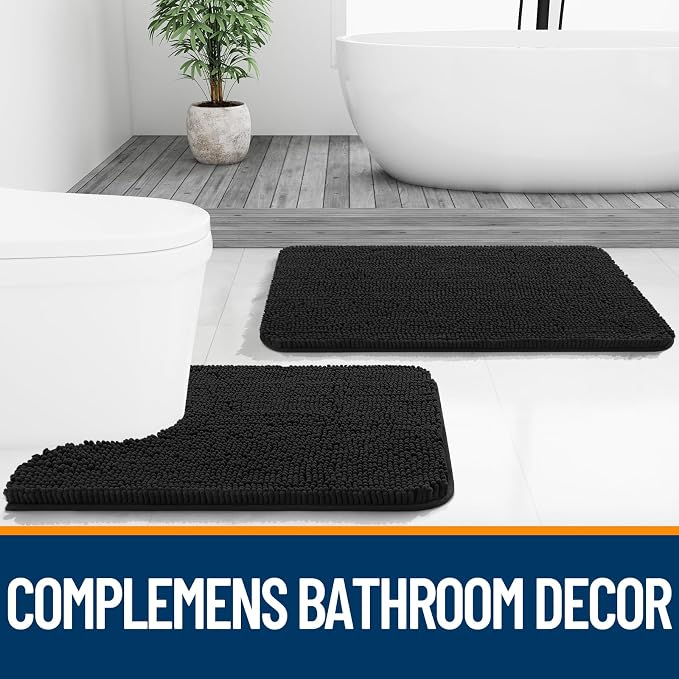 OLANLY Bathroom Runner Rugs 47x20, Extra Soft Absorbent Chenille Bath Rugs - Image 7