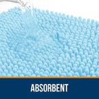 OLANLY Bathroom Runner Rugs 44x24, Soft Absorbent Chenille Bath Rugs, Rubber - Image 4