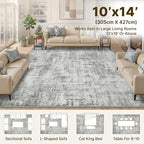 10x14 Area Rugs Washable Living Room Rug-No Slip Soft Carpets Modern Abstract - Image 2