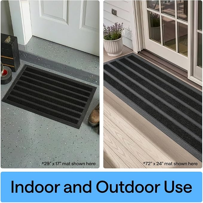 GORILLA GRIP 100% Waterproof All-Season WeatherMAX Doormat US Designed Natural - Image 9