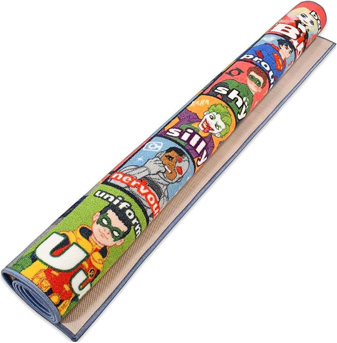 DC Super Friends Educational Kids Rug – ABC Alphabet, Emotions & Hero Traits - Image 10