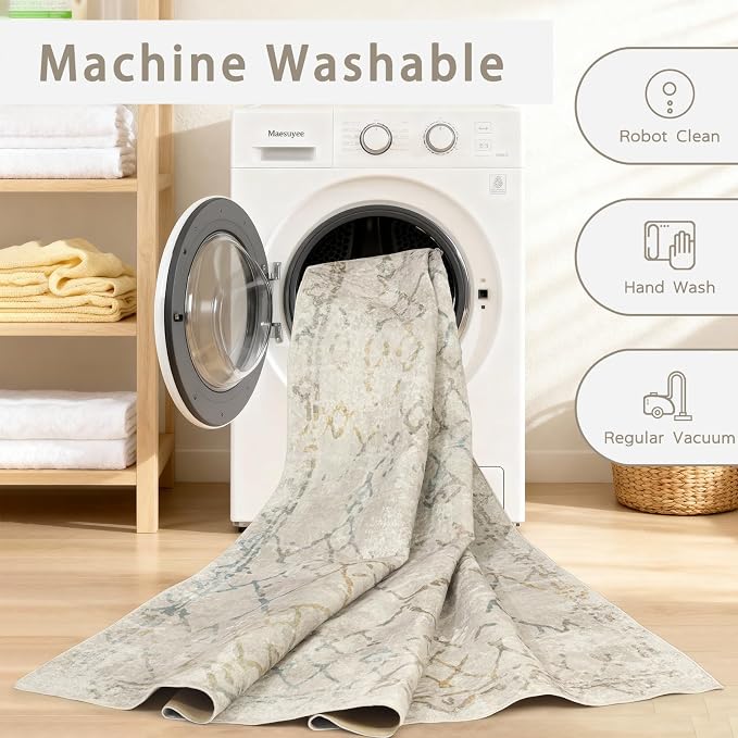 Srugn Washable Rugs 8x10 Area Rugs - Image 4