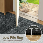 Rugxara 2x6 Runner Rug, Washable Kitchen Rugs, Non Slip Low Pile Area Rug Carpet - Image 6
