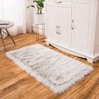 EasyJoy Ultra Soft Fluffy Shaggy Area Rug Faux Fur Rug Chair Cover Seat Pad - Image 5