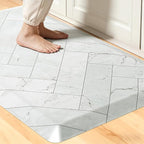 UKISS 9/10 Marble-Pattern Extra Thick Cushioned Kitchen Mat, Non-Slip by Unknown