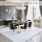 BENRON Fluffy Rugs for Living Room 5x8 White, Washable Large Area Rugs for - Image 6